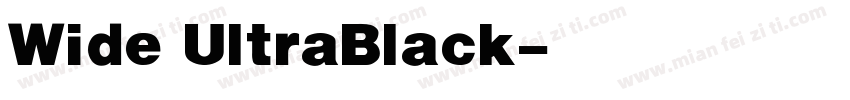 Wide UltraBlack字体转换